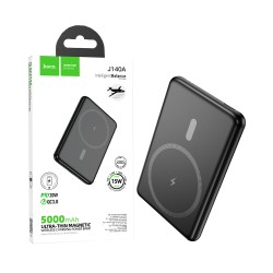 Power Bank Magnético Hoco J140A Tony PD20W 5000mAh Preto Power Bank Magnético Hoco J140A Tony PD20W 5000mAh Preto